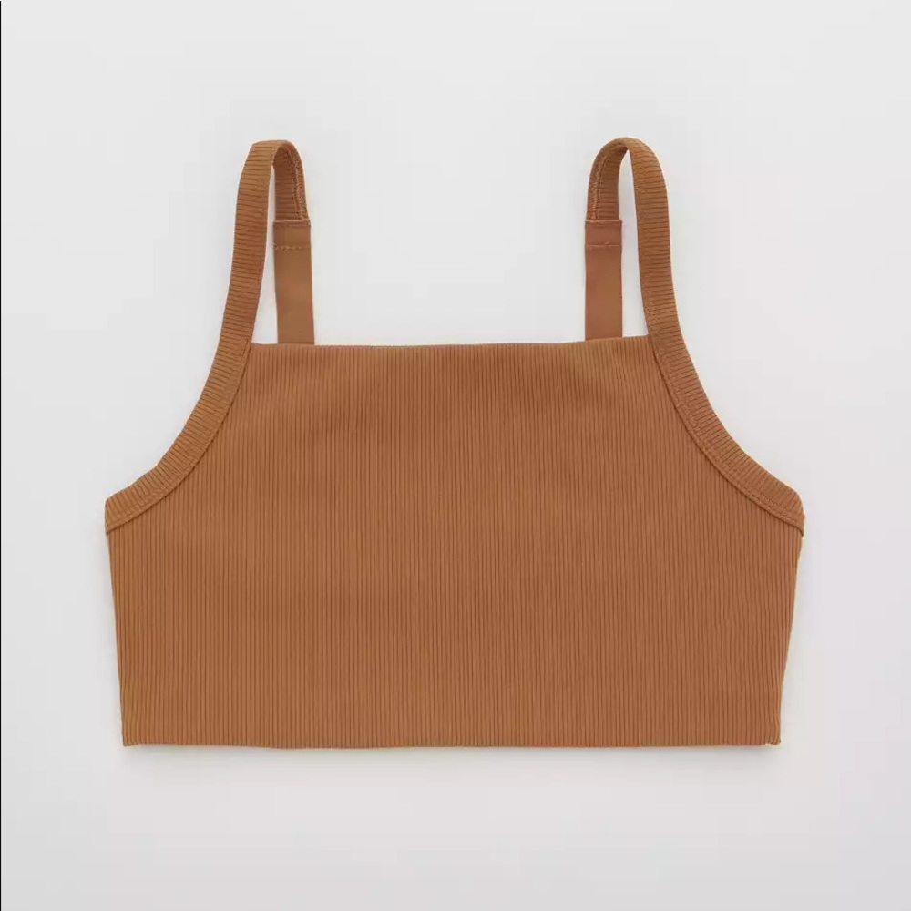 NWT small Aerie ribbed square neck sports bra/bralette